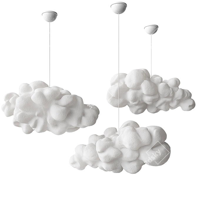 Dreamy Cloud Pendant Light 3D model image 4