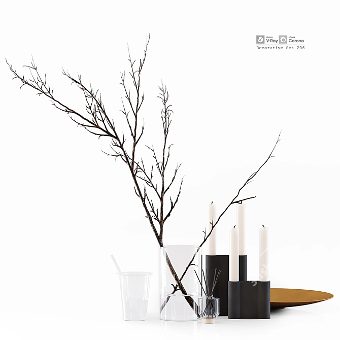 Exquisite Decor Set 206 3D model image 2