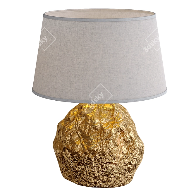 Gold Gilded Marble Table Lamp 3D model image 1