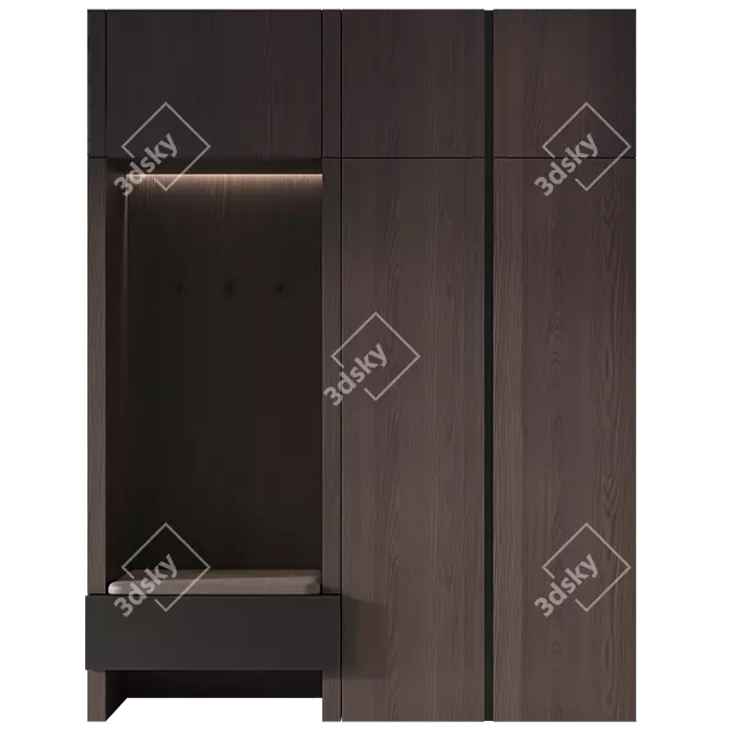 Modular Entryway Furniture Set 3D model image 3