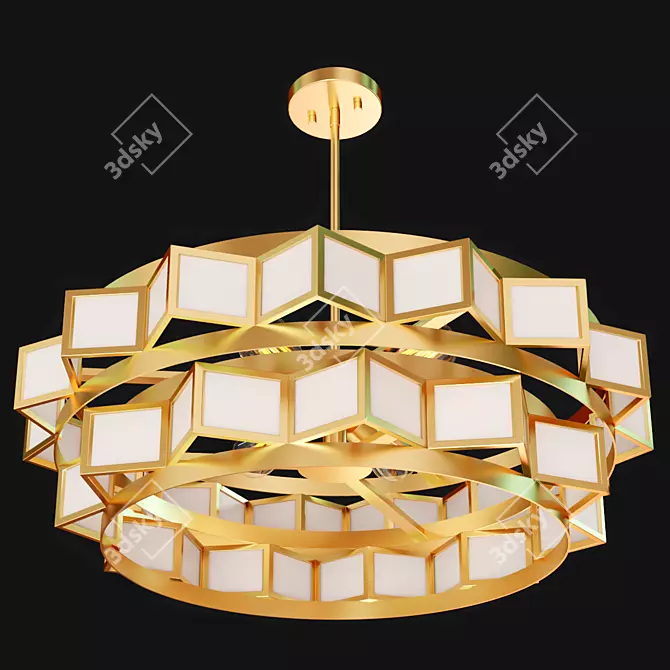 Gideon 6-Light Chandelier, 72cm Diameter 3D model image 2