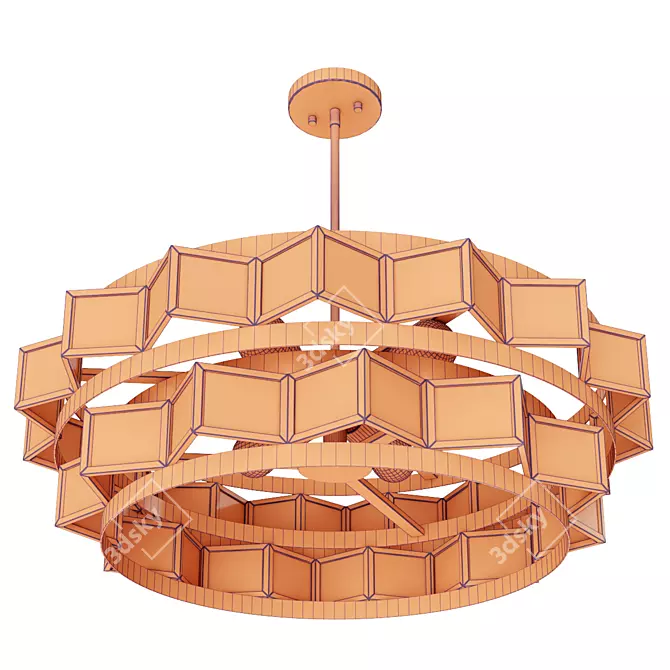 Gideon 6-Light Chandelier, 72cm Diameter 3D model image 3