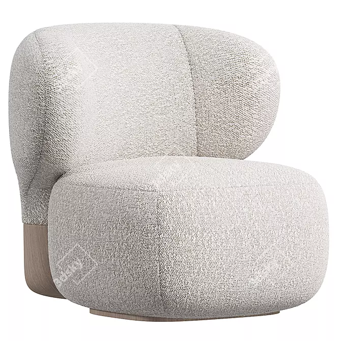  Modern Minimalist Asawa Lounge Chair 3D model image 1
