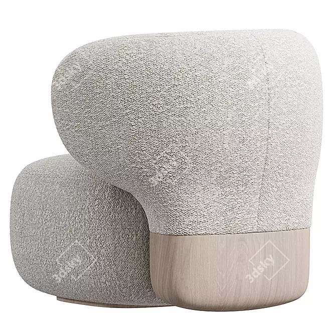  Modern Minimalist Asawa Lounge Chair 3D model image 3