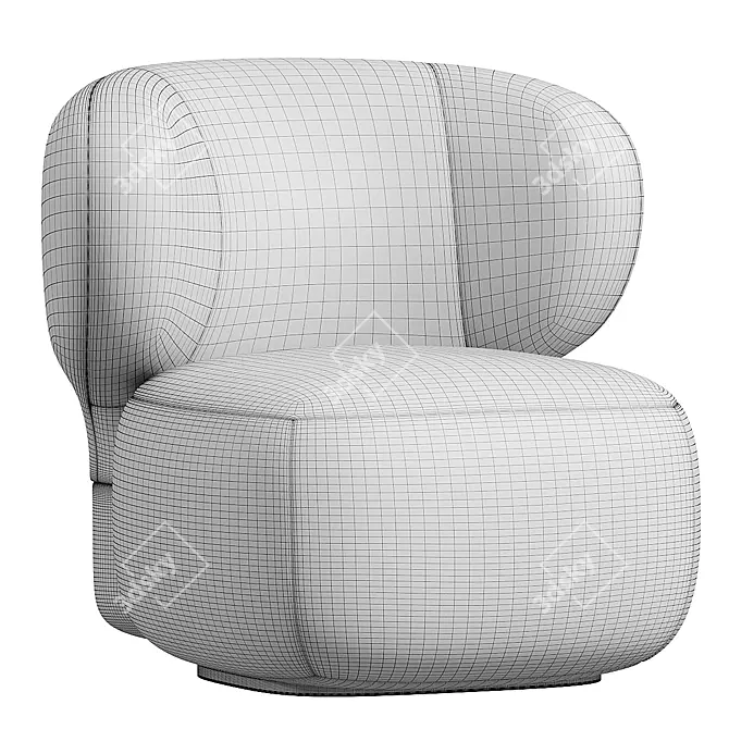  Modern Minimalist Asawa Lounge Chair 3D model image 4