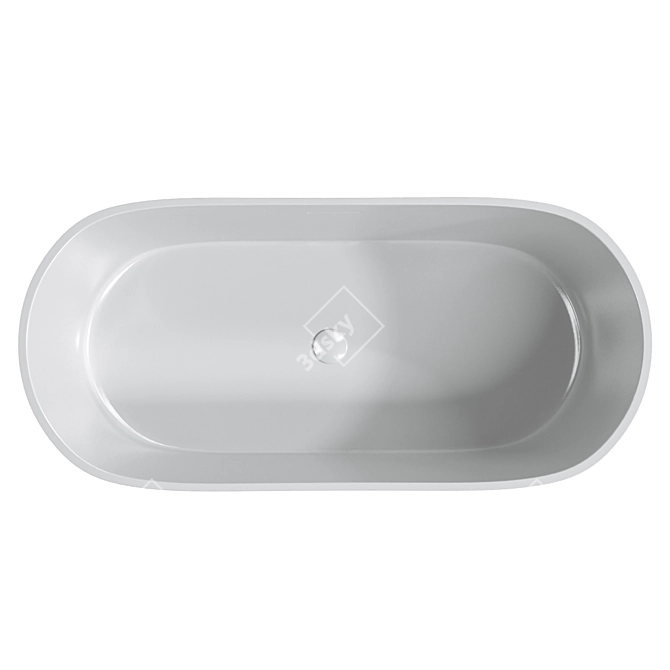 ABBER AB9436 Acrylic Bathtub 3D model image 2