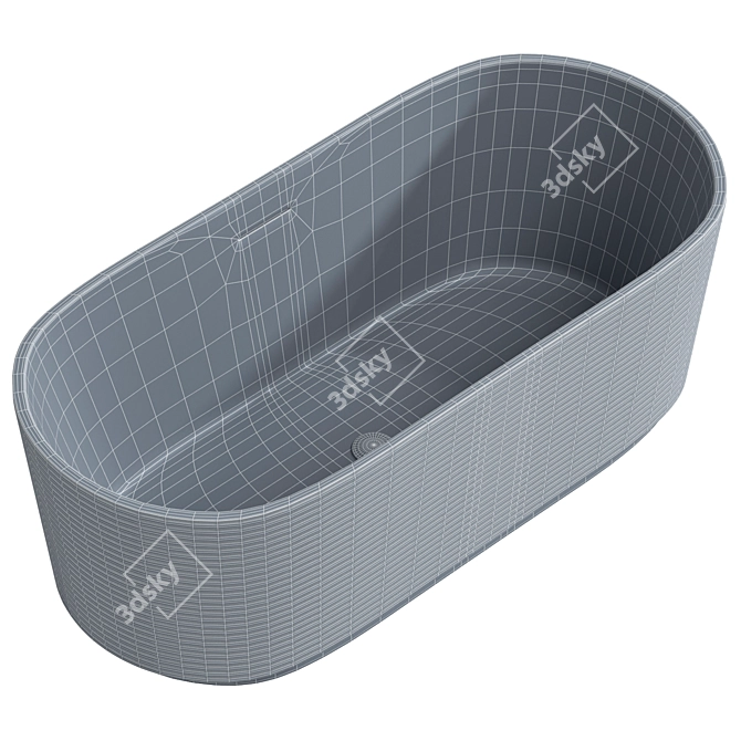 ABBER AB9436 Acrylic Bathtub 3D model image 4