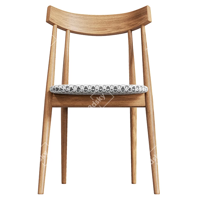 Arflex Lizzy Wood Chair 80cm 3D model image 2