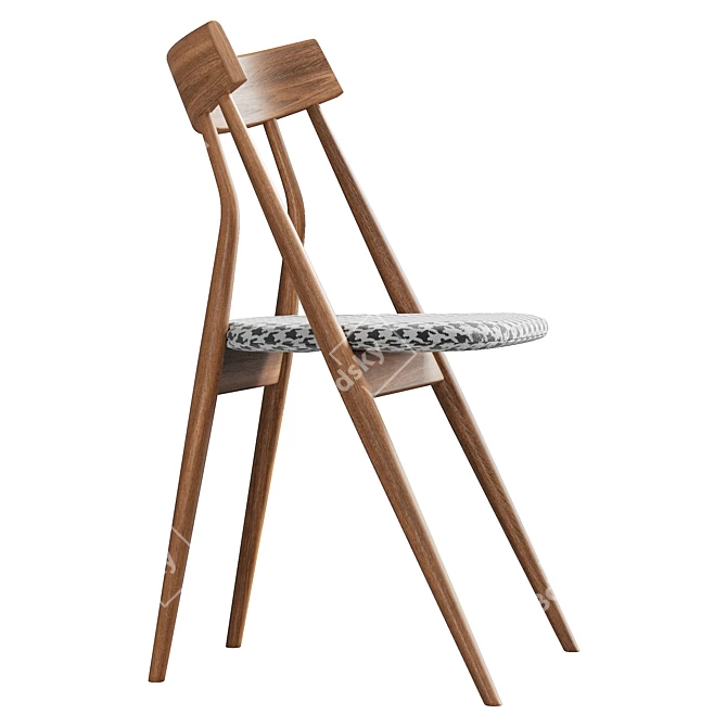 Arflex Lizzy Wood Chair 80cm 3D model image 4