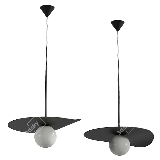 Flow Metal Pendant Lamp etermine 3D model image 1