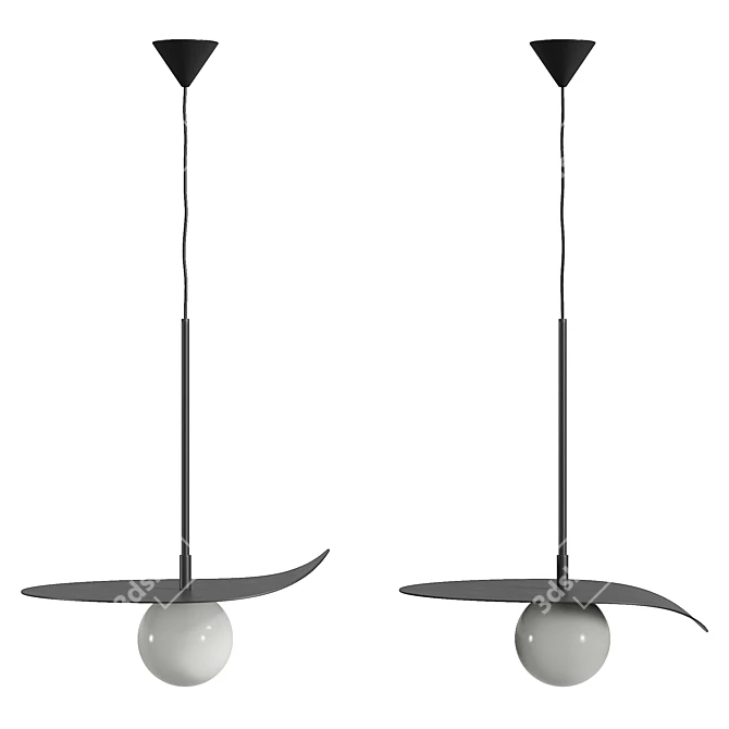 Flow Metal Pendant Lamp etermine 3D model image 2