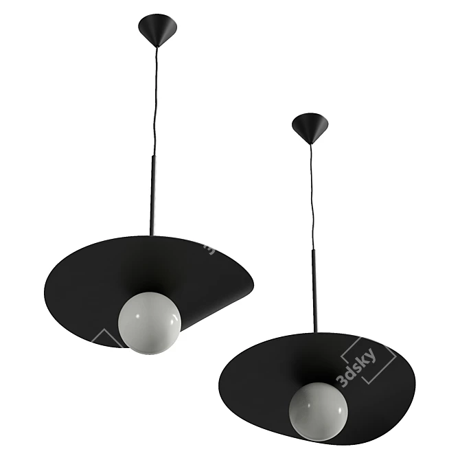 Flow Metal Pendant Lamp etermine 3D model image 4