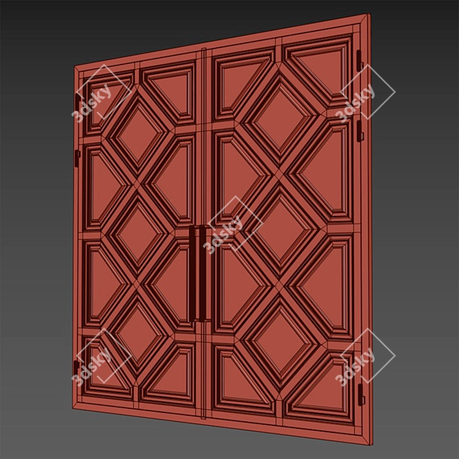 Sleek Modern Black Gate Design 3D model image 5