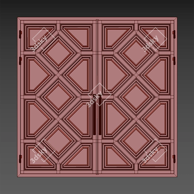 Sleek Modern Black Gate Design 3D model image 6