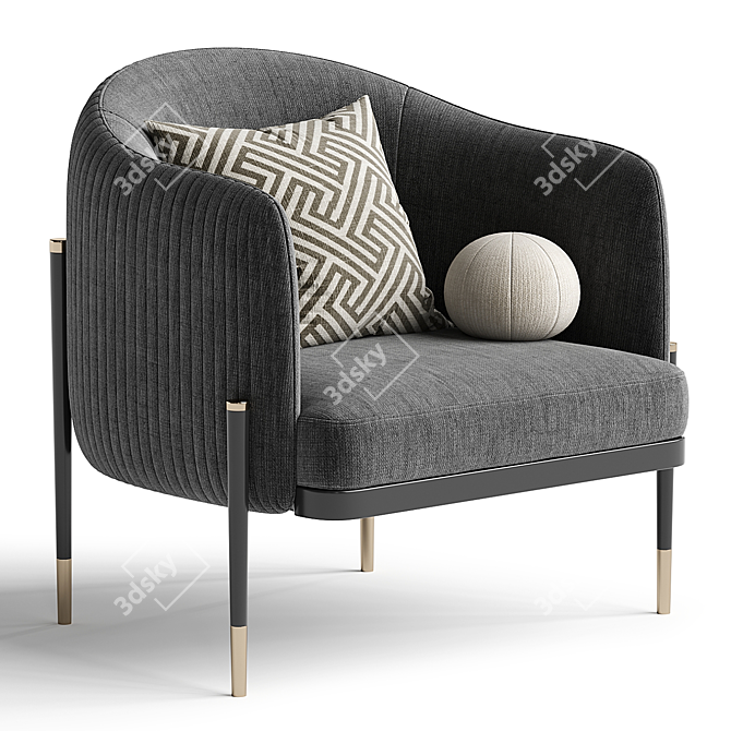 Modern Oxford Armchair by Capitalcollection 3D model image 4