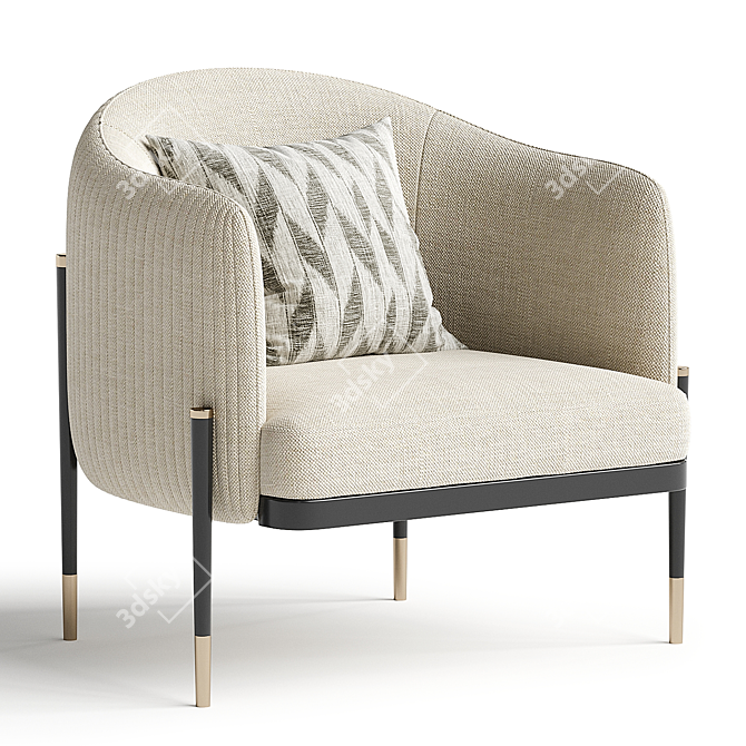 Modern Oxford Armchair by Capitalcollection 3D model image 5