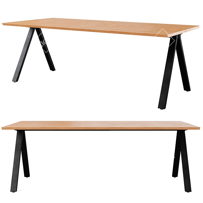 Elegant CARRADALE Dining Table 3D model image 2