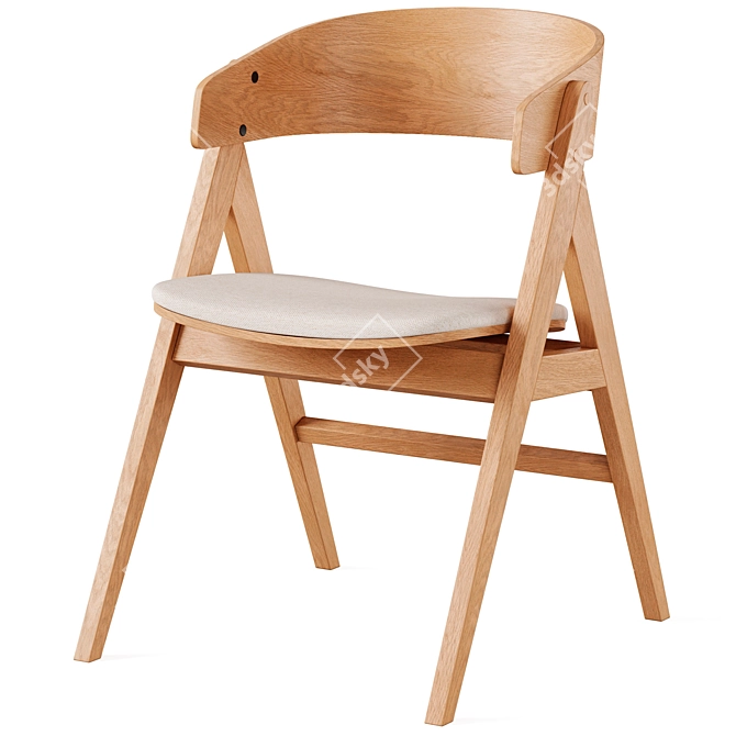 Contemporary WATERTON ARMCHAIR 55x61x80 cm 3D model image 2
