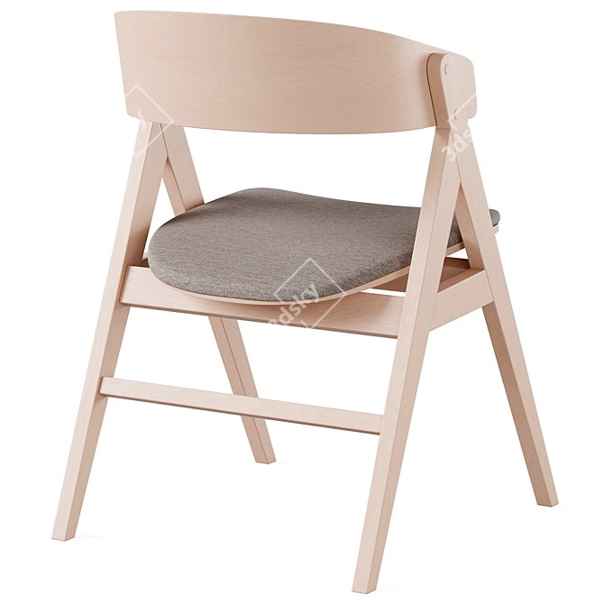 Contemporary WATERTON ARMCHAIR 55x61x80 cm 3D model image 3