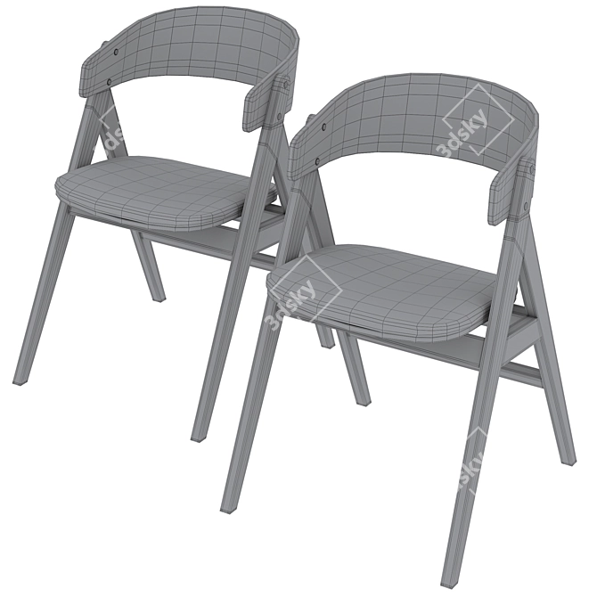 Contemporary WATERTON ARMCHAIR 55x61x80 cm 3D model image 7