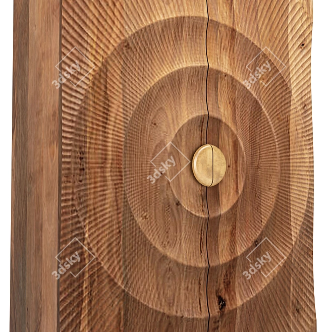 Stylish Madeira Bright Storage Cabinet 3D model image 3