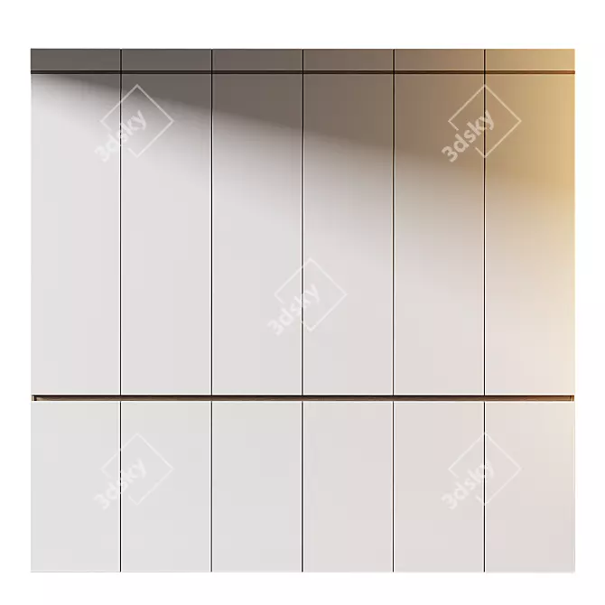 Stylish Modern Wardrobe Furniture 3D model image 1