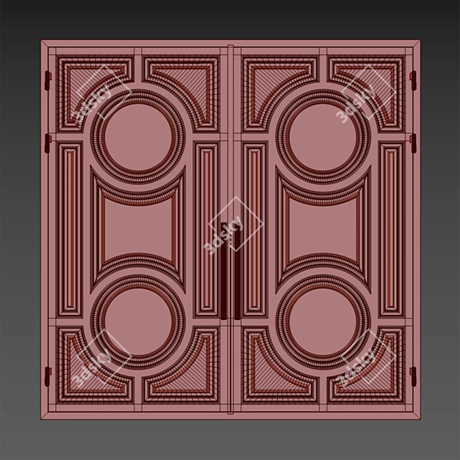 Sleek Black Loft Gate Design 3D model image 6