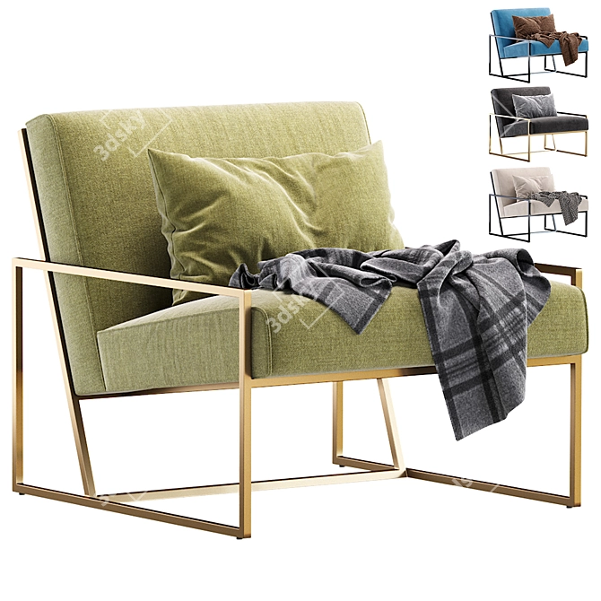 Marsden 1 Armchair: Stylish Comfort 3D model image 1