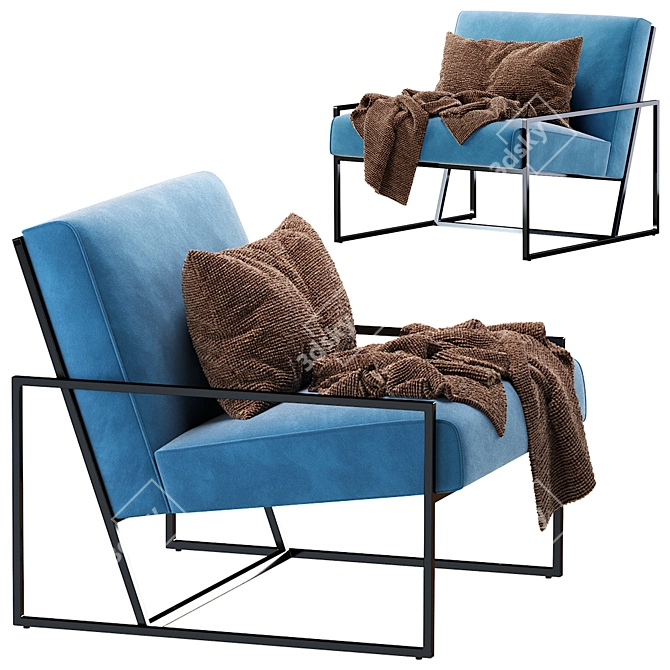 Marsden 1 Armchair: Stylish Comfort 3D model image 2