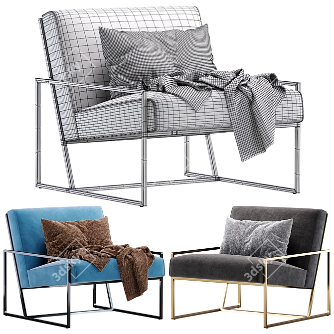 Marsden 1 Armchair: Stylish Comfort 3D model image 6