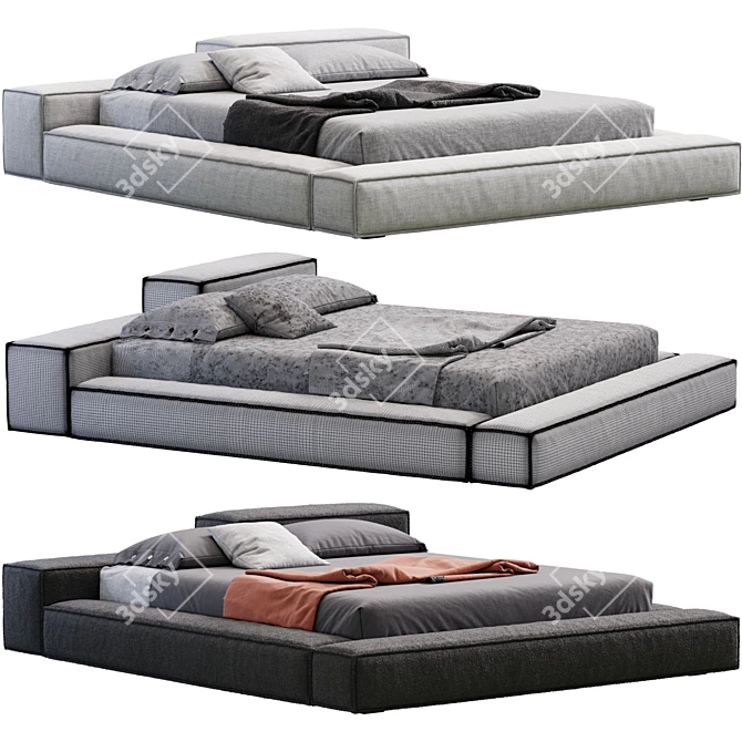 Modern Extra Wall Bed Furniture 3D model image 3