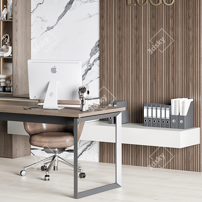 Executive Workspace 3D Model Download 3D model image 2