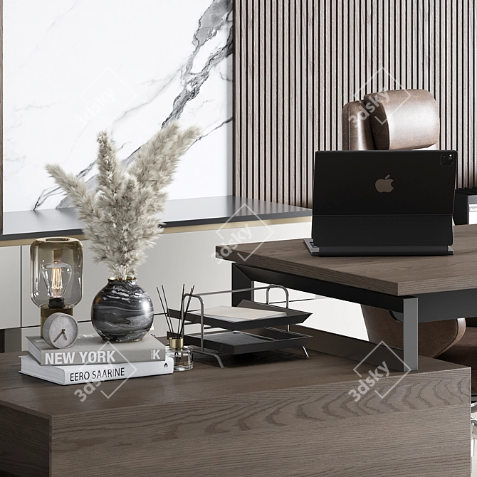 Executive Workspace 3D Model Download 3D model image 5