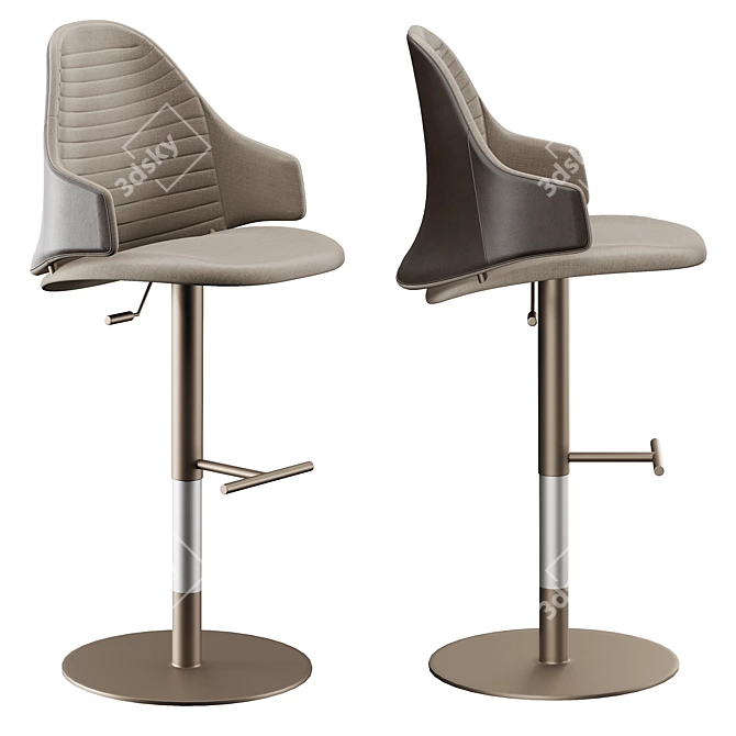 Elegant Vela Stool: 3D Model 3D model image 3