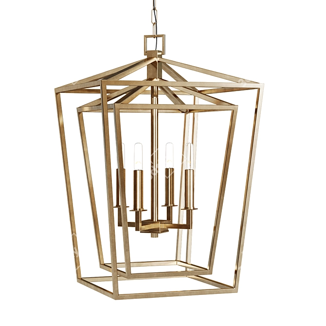 Vintage Charm Ceiling Light Fixture 3D model image 1