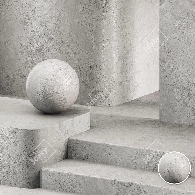 High-Quality Concrete Plaster Materials 3D model image 3