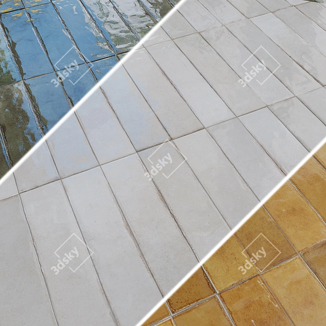 Equipe Tribeca Ceramic Tiles 6x24.6cm 3D model image 6