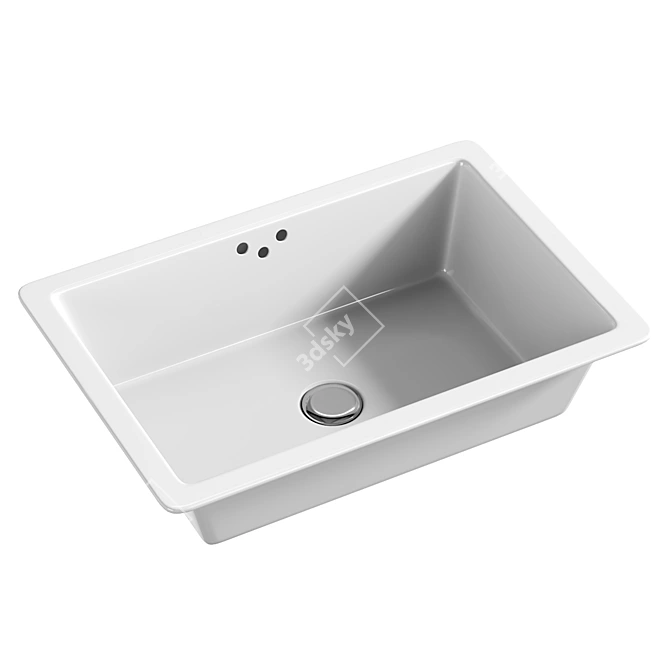 Luxury Kathryn Rectangular Bathroom Sink 3D model image 1