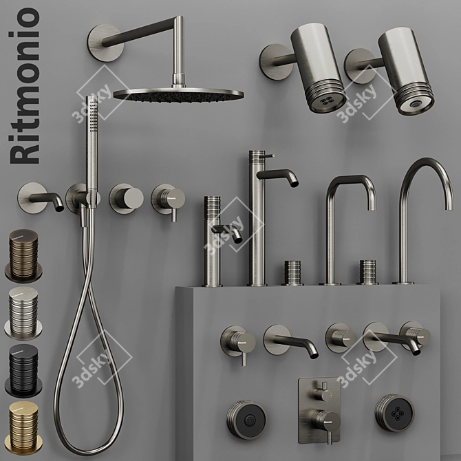 Ritmonio DIAMETRO35 Faucet Set Unique 3D model image 2