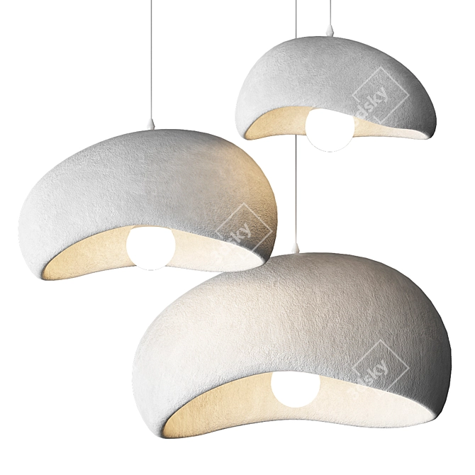 Rustic Elegance Pendant Lamp 3D model image 1