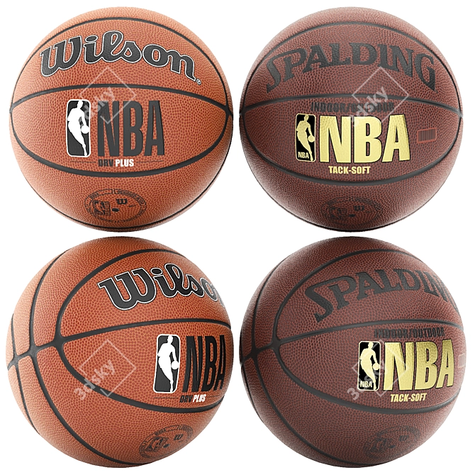 High-Quality Wilson Spalding Basketball Uniformized 3D model image 1