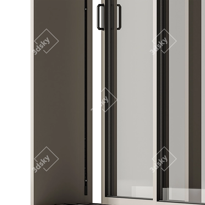 Metal Sliding Windows Set 29 3D model image 5
