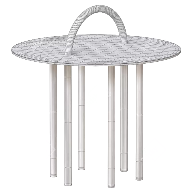 Modern Designer OBIQUO Table Collection 3D model image 2
