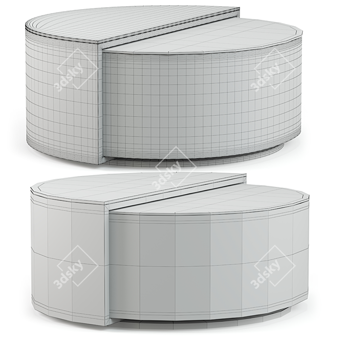 Modern Westinghouse Coffee Table by Poru Studio 3D model image 3