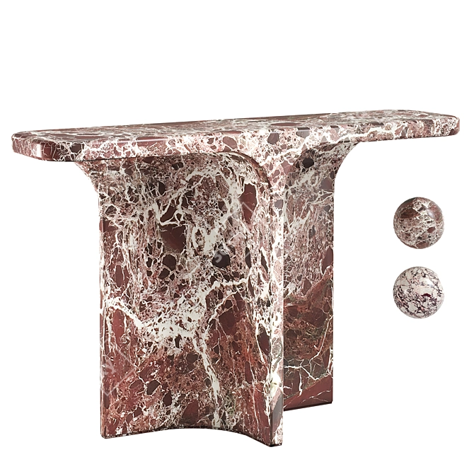 Marble T Console Calacatta Herve Langlais 3D model image 2