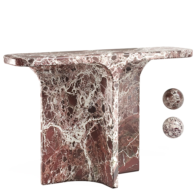 Marble T Console Calacatta Herve Langlais 3D model image 7