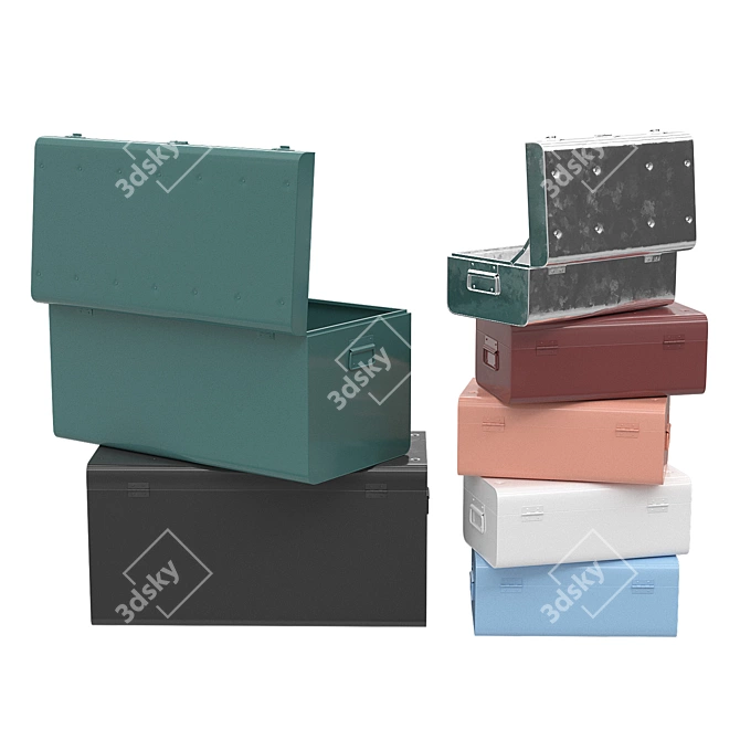 Metal Chest Set, Denise 3D model image 2