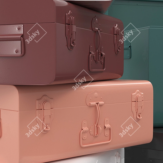 Metal Chest Set, Denise 3D model image 3