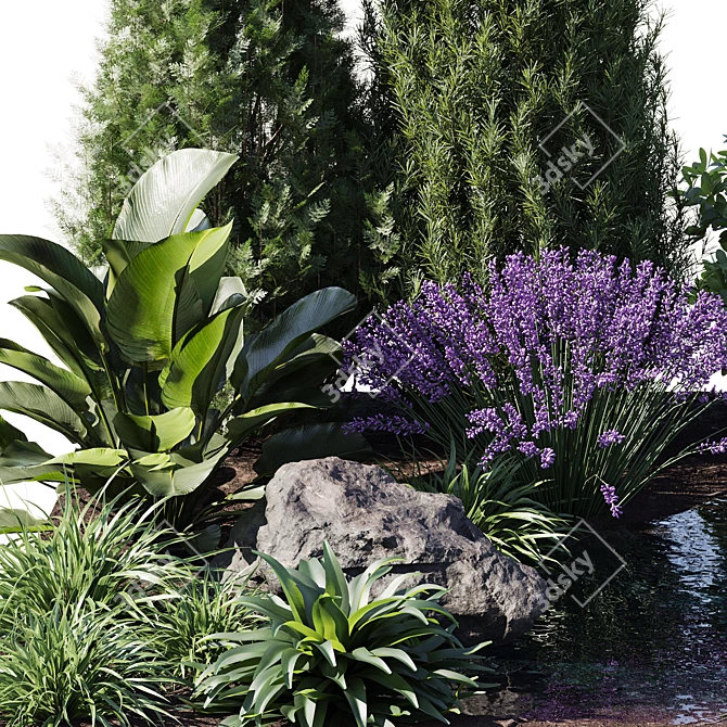 22-Piece Outdoor Plant Set 3D model image 3