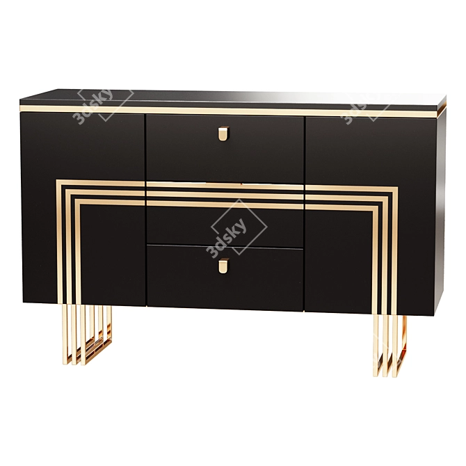 Stylish Carlino Chest of Drawers 3D model image 1